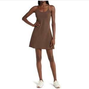 Outdoor Voices exercise dress in chocolate
